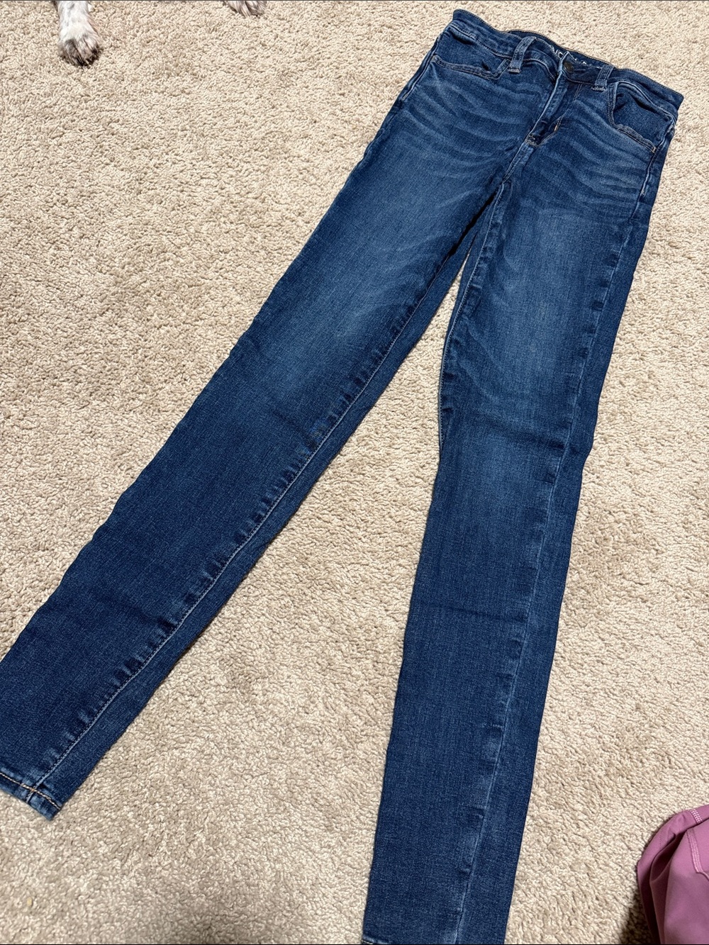 American Eagle Outfitters Skinny Jeans in Deep Blue Wash